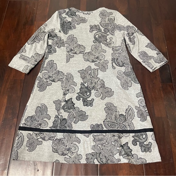 Rabbit Rabbit Rabbit Designs Paisley Print Gray And Black Dress Womens Size 12 - Picture 7 of 7
